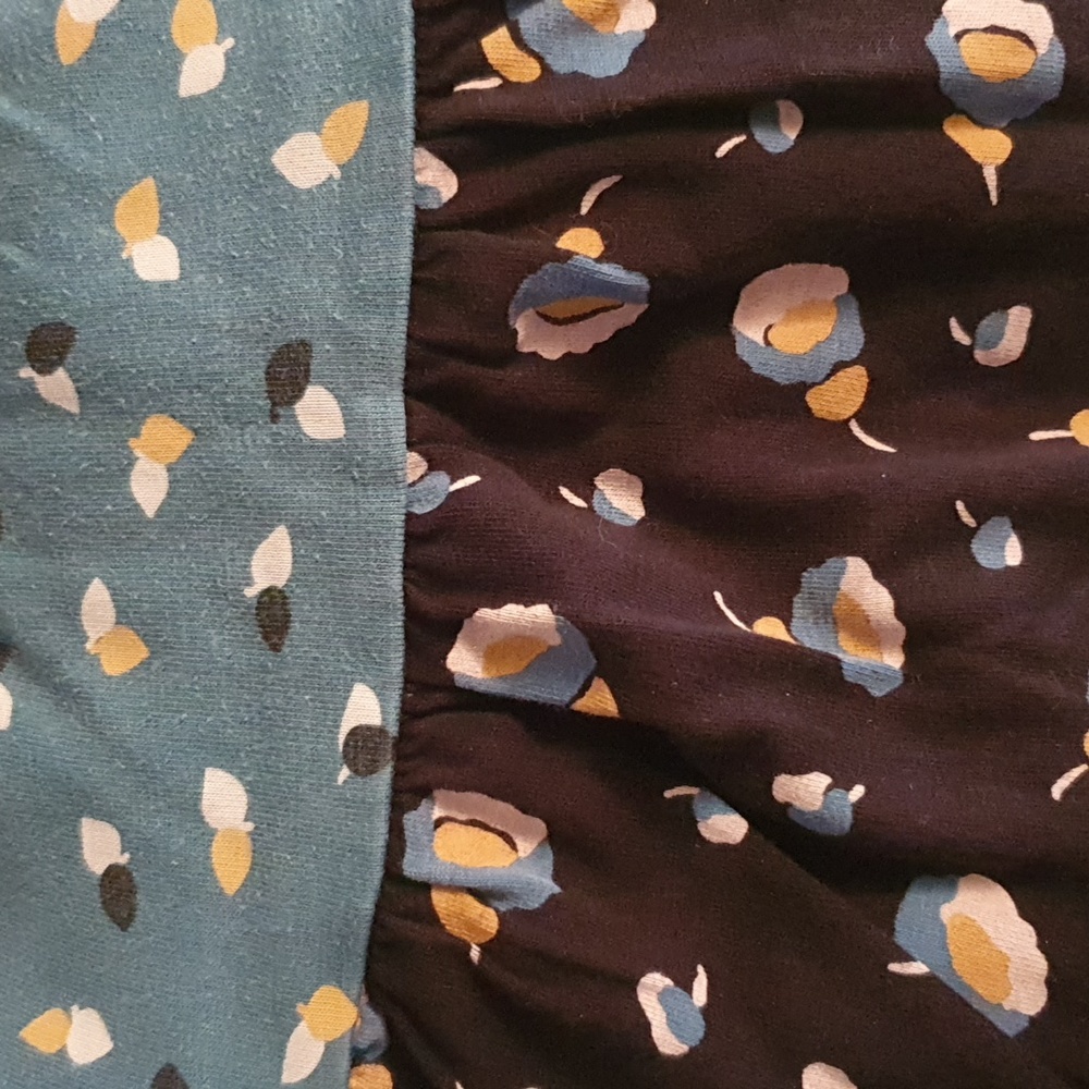 Boden Blue and Navy Floral Print Long Sleeve Top - Picture 4 of 4